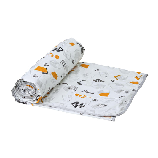 Loreto Cotton Single Blanket | White Kids House