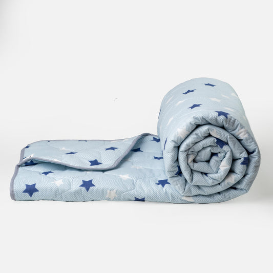 Loreto Cotton Single Comforter | Nile Blue Stars