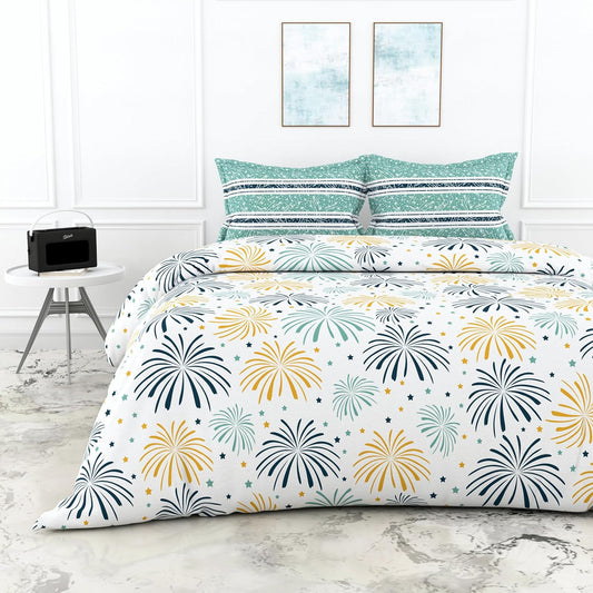 Loreto Cotton Double Bedsheet | Sparkling Enamel