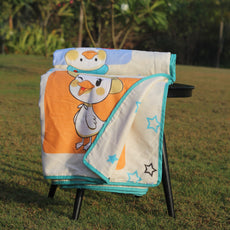 Playful Ducks Single Dohar - 100% Cambric Cotton Lightweight AC Blanket (58 x 88 Inches)