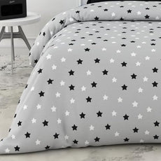 Grey Slate Stars 100% Cotton Reversible Single Bed Blanket | Lightweight & Soft AC Dohar | Breathable & Skin-Friendly for All Seasons | 54 x 84 Inches