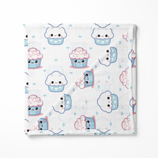 Loreto Baby Muslin Swaddle Combo Pack of 3 | 100% Cotton | Born To Fly, Cupcake & Little Duck