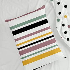 Lemon Drops with Black Dots 100% Cotton Pillow Covers, Pack of 2, 144 TC