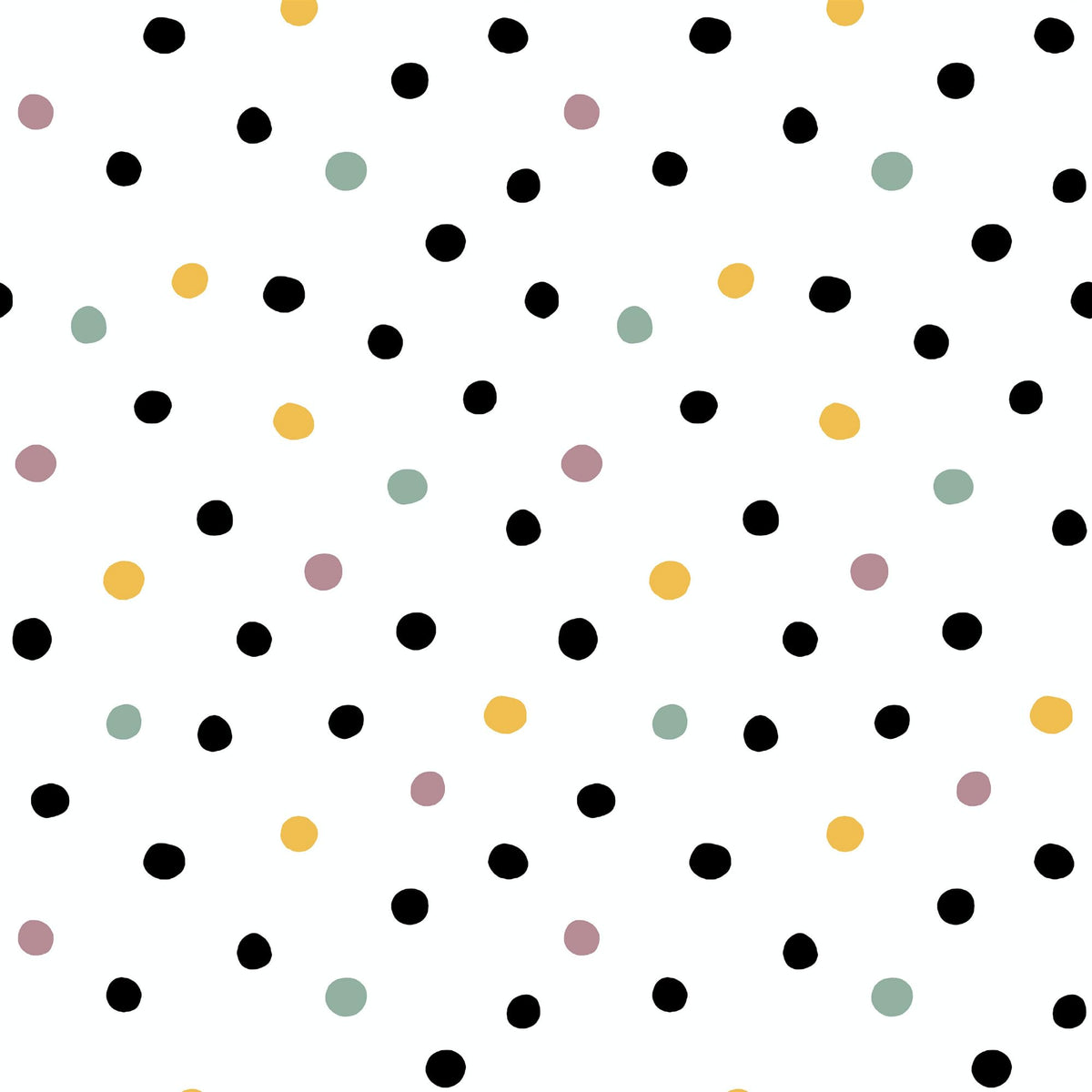 Lemon Drops with Black Polka Dots 144 TC Cotton Fitted Single Bed Sheet with 1 Pillow Cover - Soft, Breathable & All-Around Elastic (72 x 36 Inches)
