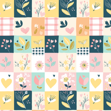 Pastel Garden Single Dohar - 100% Cambric Cotton Lightweight AC Blanket (58 x 88 Inches)