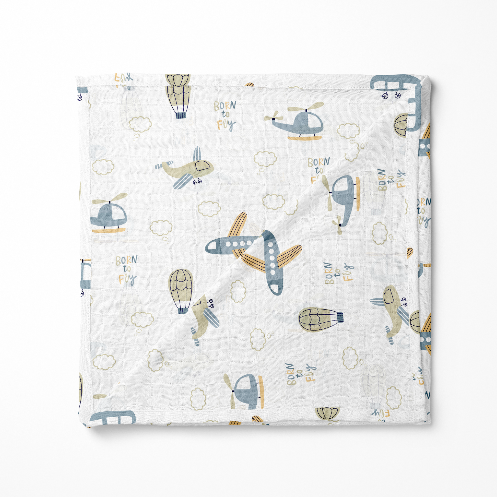 Loreto Baby Muslin Swaddle Combo Pack of 3 | 100% Cotton | Born To Fly, Cupcake & Little Duck