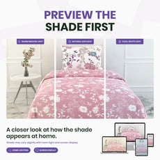 Soft Pink Florals Soft & Breathable 100% Cotton Flat Single Bedsheet, 144 TC