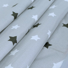 Grey Slate Stars 100% Cotton Reversible Single Bed Blanket | Lightweight & Soft AC Dohar | Breathable & Skin-Friendly for All Seasons | 54 x 84 Inches