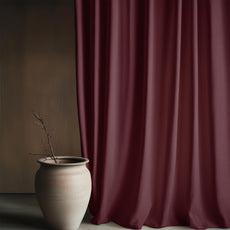Wine Red Door Curtain - Blackout Set of 2 (4 x 7 ft)