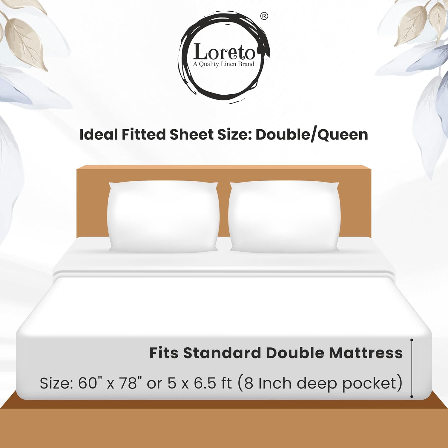 Olive Green & Black Circles Geometric 100% Cotton Double Fitted Bedsheet, 144 TC