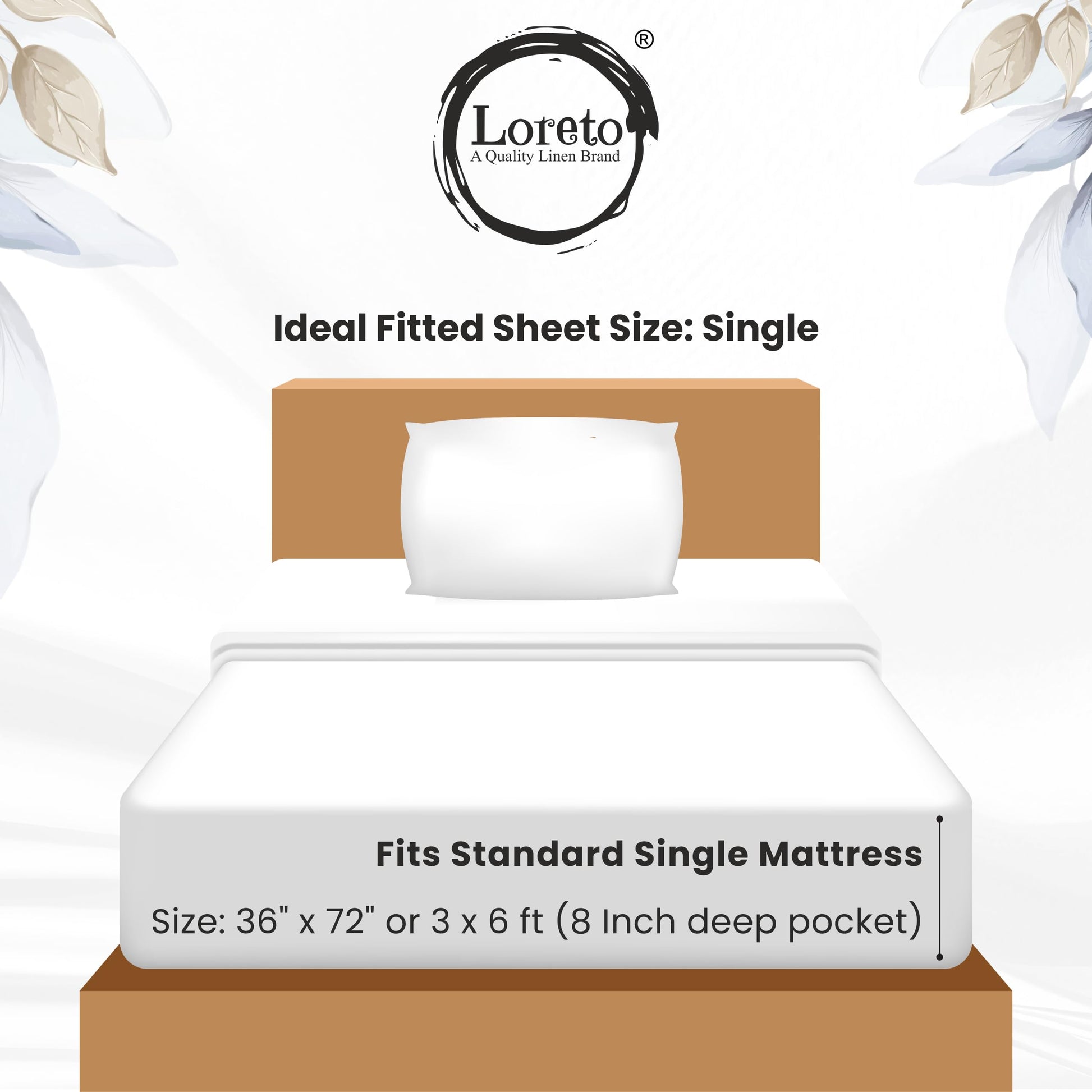 Pastel Pink Animal Pattern 144 TC 100% Cotton Elastic Fitted Single Bedsheet with 1 Pillow Cover - 72 x 36 Inches