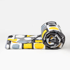 Loreto Cotton Single Comforter | Forged Grey & Zest Yellow