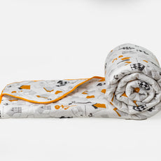 Loreto Cotton Single Comforter | White Kids House Pattern