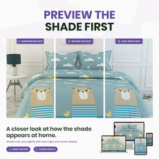 Bear & Duck 186 TC Cotton King Size Bedsheet with 2 Pillow Covers - Soft, Durable & Gift-Ready (108 x 108 Inches)