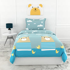 Loreto Cotton Single Flat Bedsheet | Bear & Duck