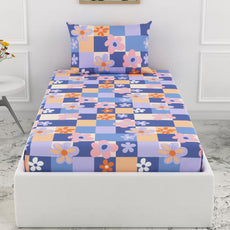 Loreto Cotton Single Fitted Bedsheet | Pastel Floral 144 TC