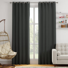 Dim Grey Door Curtain - Blackout Set of 2 (4 x 7 ft)
