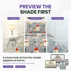 Grey Bunny 100% Cotton Bedsheet for Single Bed | 186 TC Percale Weave Soft & Durable Flat Sheet with Pillow Cover | 58 x 88 Inches