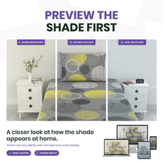 Grey & Yellow Geometric 144 TC Cotton Fitted Single Bed Sheet with 1 Pillow Cover - Soft, Breathable & All-Around Elastic (78 x 36 Inches)