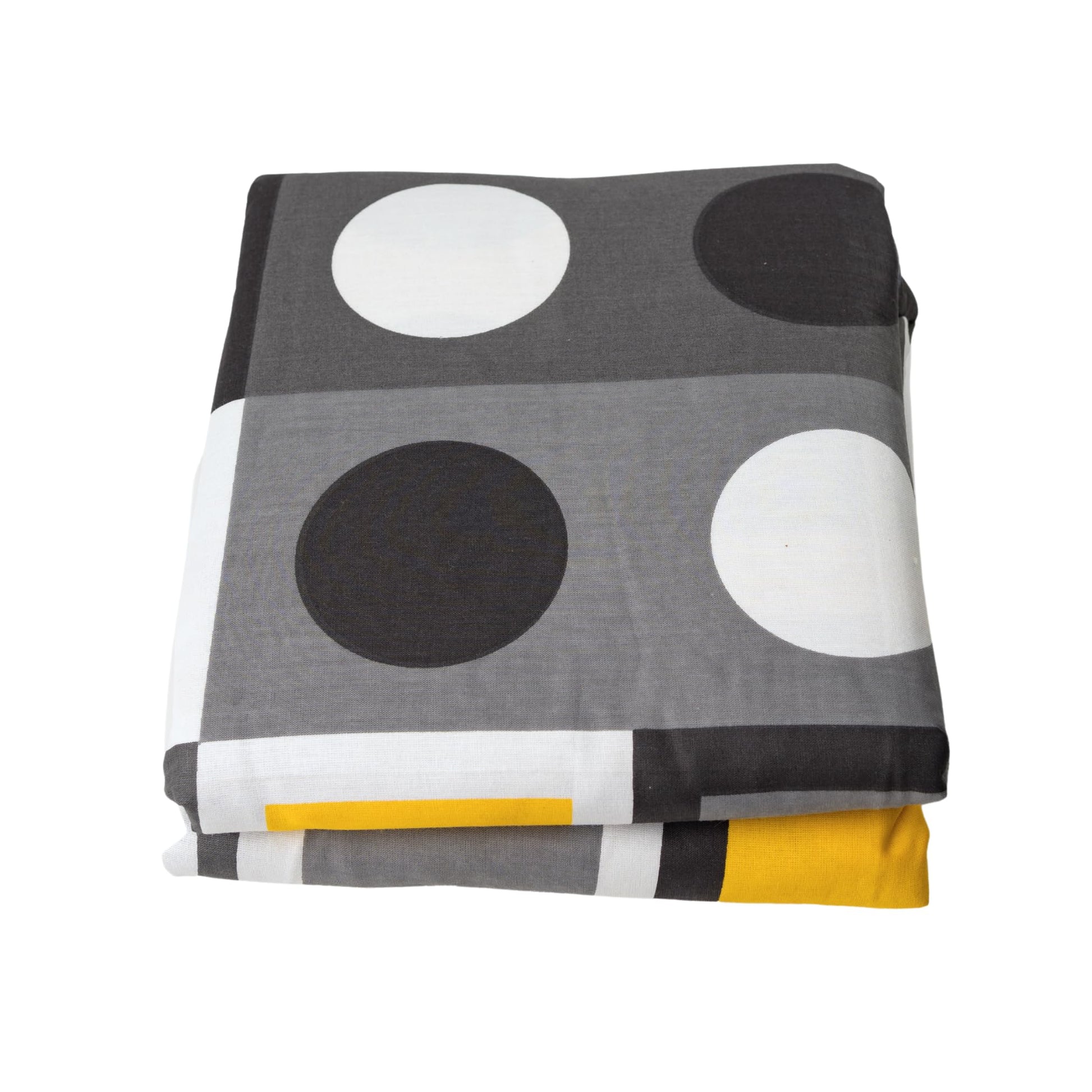 Forged Iron Grey & Lemon Zest Yellow 100% Cotton Reversible Single Bed Blanket | Lightweight & Soft AC Dohar | Breathable for All Seasons | 54 x 84 Inches