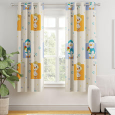 Playful Ducks Window Curtain - Cotton Set of 2 (4 x 5 ft)
