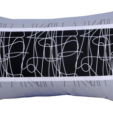 Modern Abstract Monochrome 144 TC Cotton Pillow Cover Set of 2 - Soft, Breathable & Durable (17 x 27 Inches)