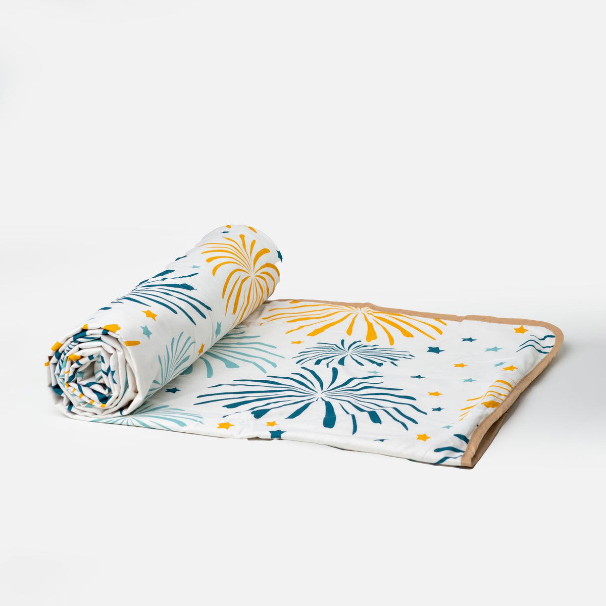 Loreto Sparkling Enamel Single Cotton Dohar | Lightweight AC Blanket | 54 x 84 Inches - main product image