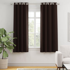 Dark Coffee Window Curtain - Blackout Set of 2 (4 x 5 ft)