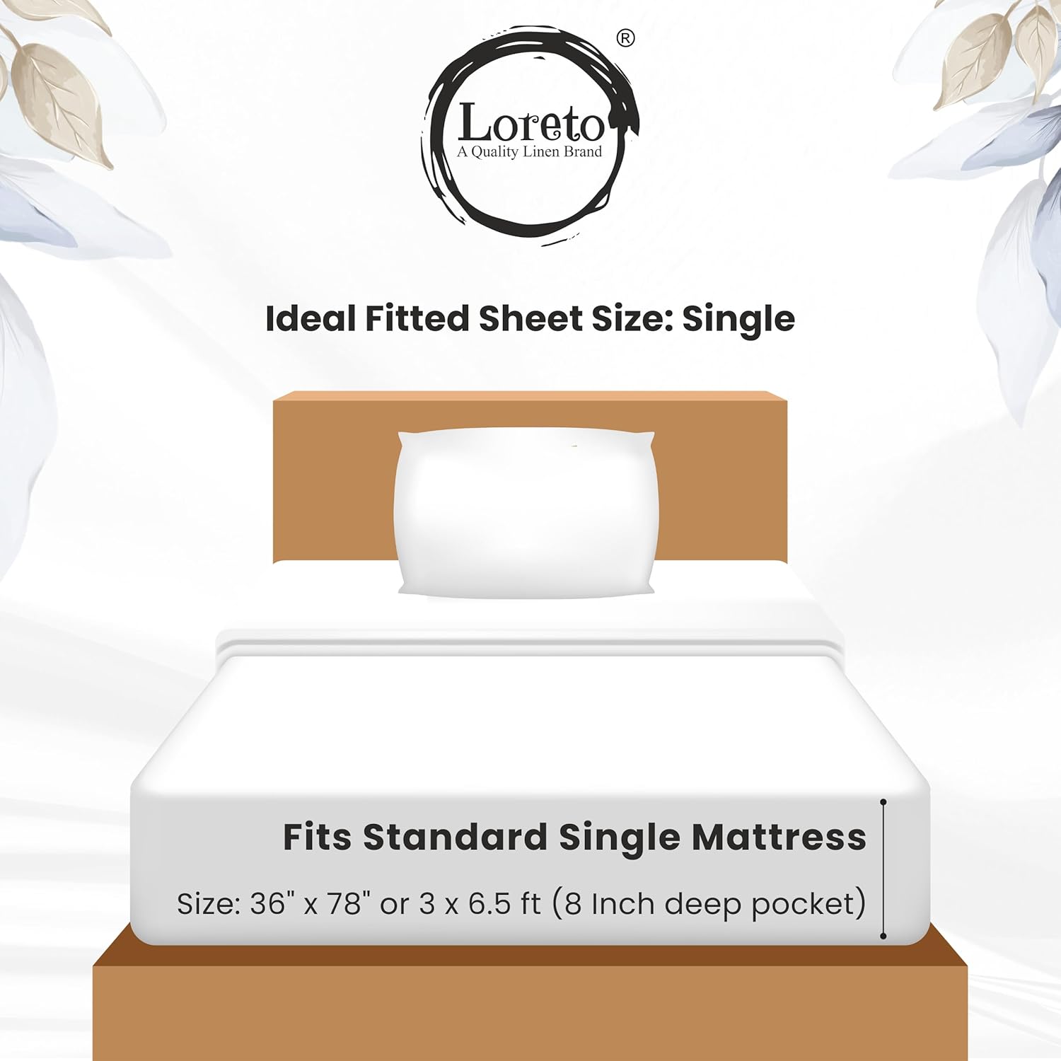 Charcoal Grey & Mustard Yellow Modern Geometric 100% Cotton Single Fitted Bedsheet, 144 TC