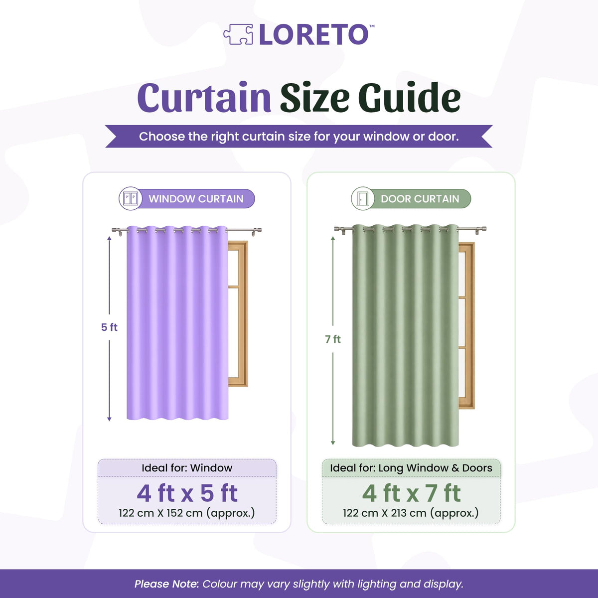 Pastel Garden Door Curtain - Cotton Set of 2 (4 x 7 ft)