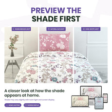 Blush Pink & Teal Blooms Soft & Breathable 100% Cotton Flat Single Bedsheet, 144 TC