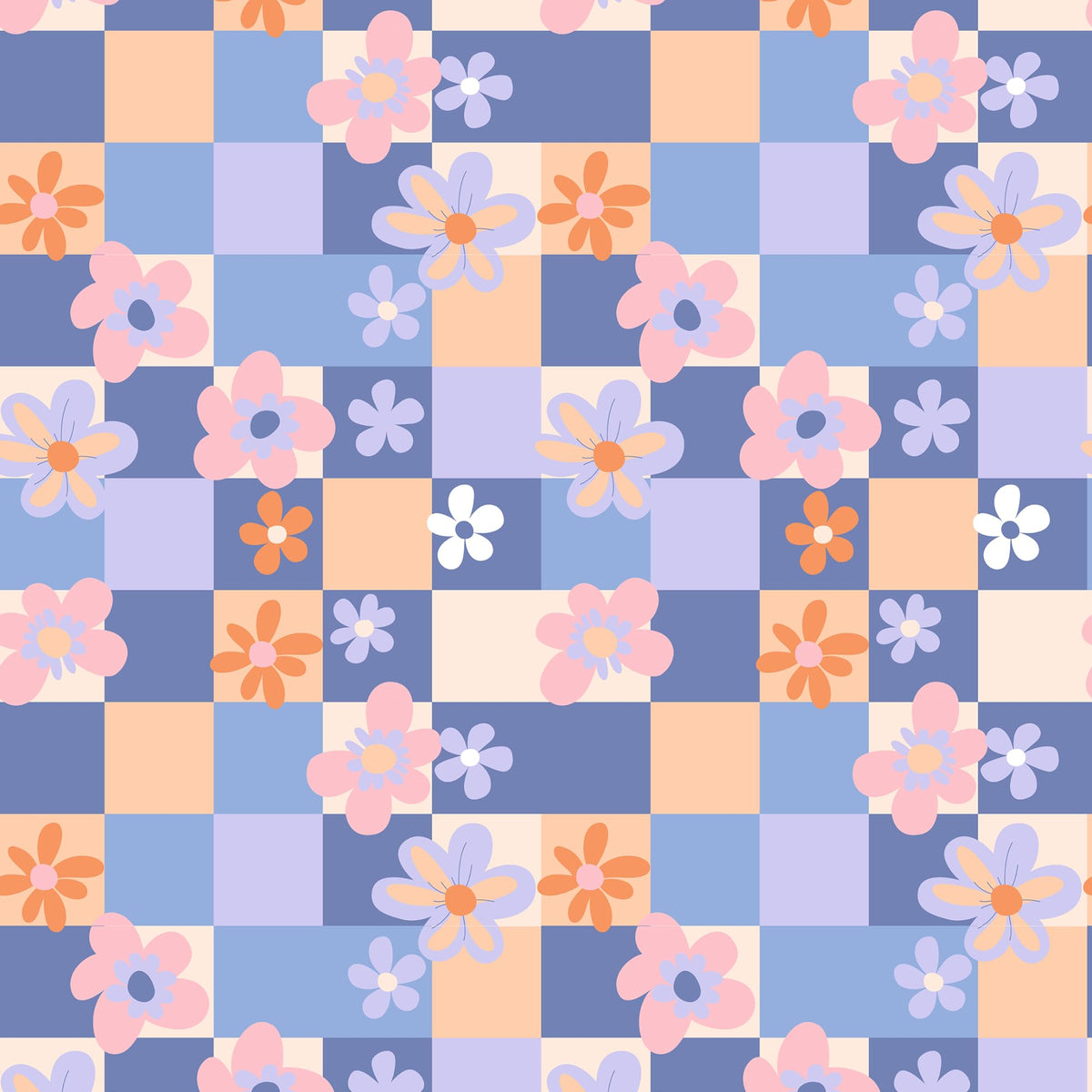 Pastel Floral 144 TC 100% Cotton Elastic Fitted Single Bedsheet with 1 Pillow Cover - 78 x 36 Inches