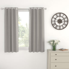French Grey Window Curtain - Blackout Set of 2 (4 x 5 ft)