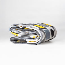 Forged Grey & Zest Yellow 100% Cotton Reversible Comforter for Single Bed | 150 GSM Lightweight Winter Quilt | AC Blanket 54