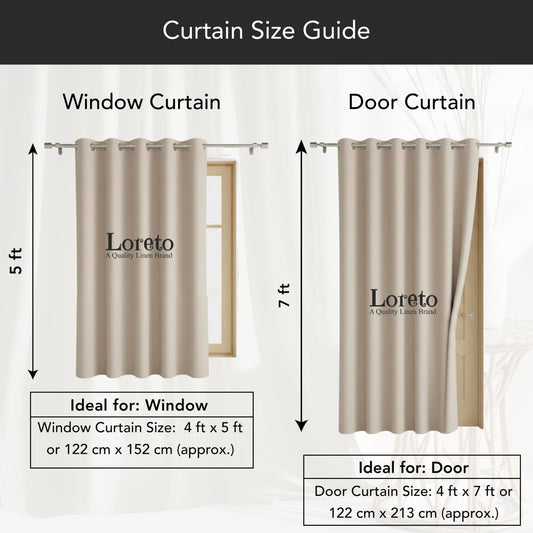 Jungle Giraffe Window Curtain - Cotton Set of 2 (4 x 5 ft)