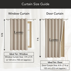 Wine Red Door Curtain - Blackout Set of 2 (4 x 7 ft)