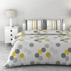 Loreto Cotton King Bedsheet | Soft White Tender Shoots Design Soft & Breathable