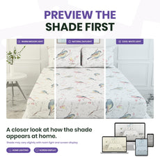 Blush Pink & Blue Bird 186 TC Cotton Fitted King Size Bedsheet with 2 Pillow Covers - 78 x 72 Inches | Soft, Breathable & All-Around Elastic