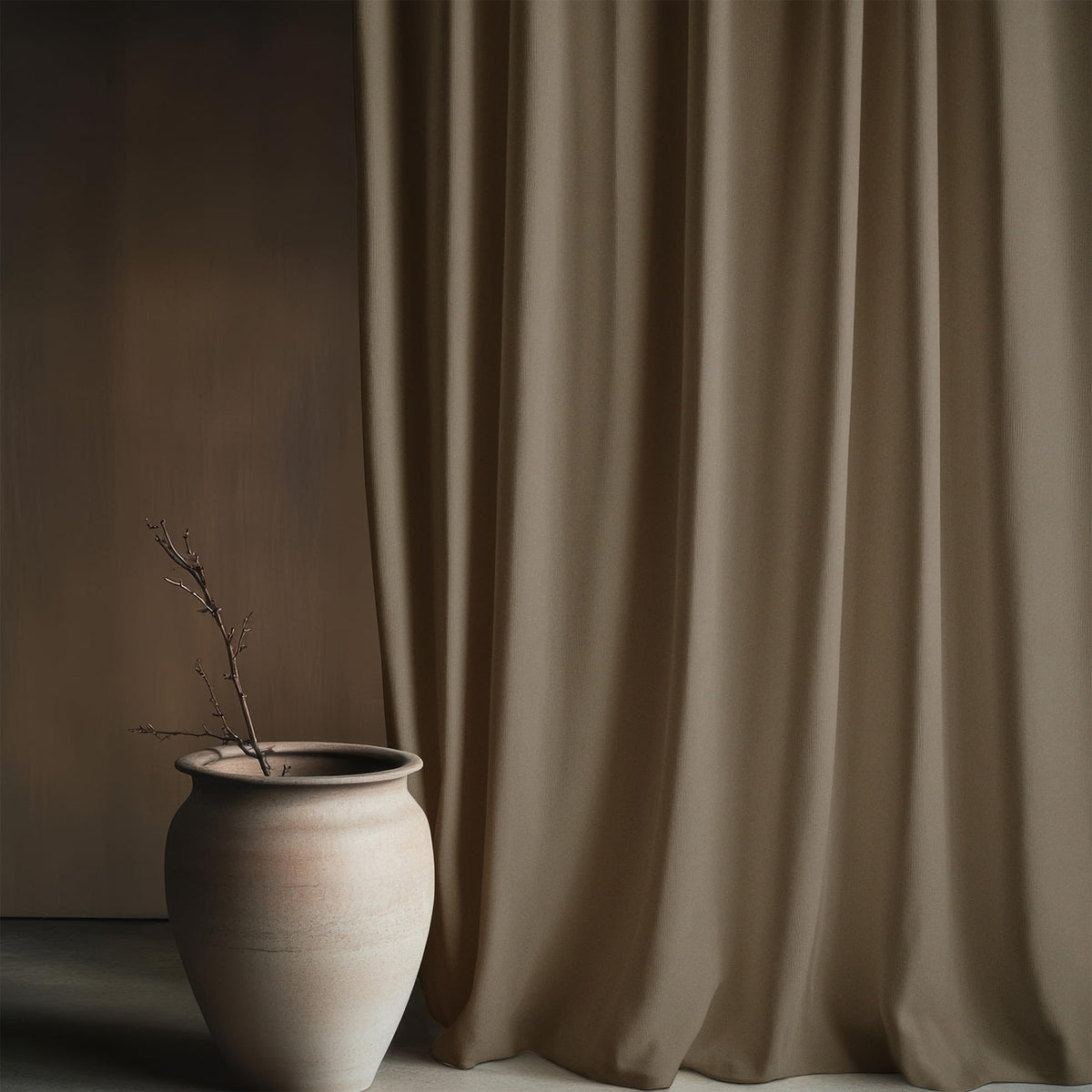 Khaki Door Curtain - Blackout Set of 1 (4 x 7 ft)