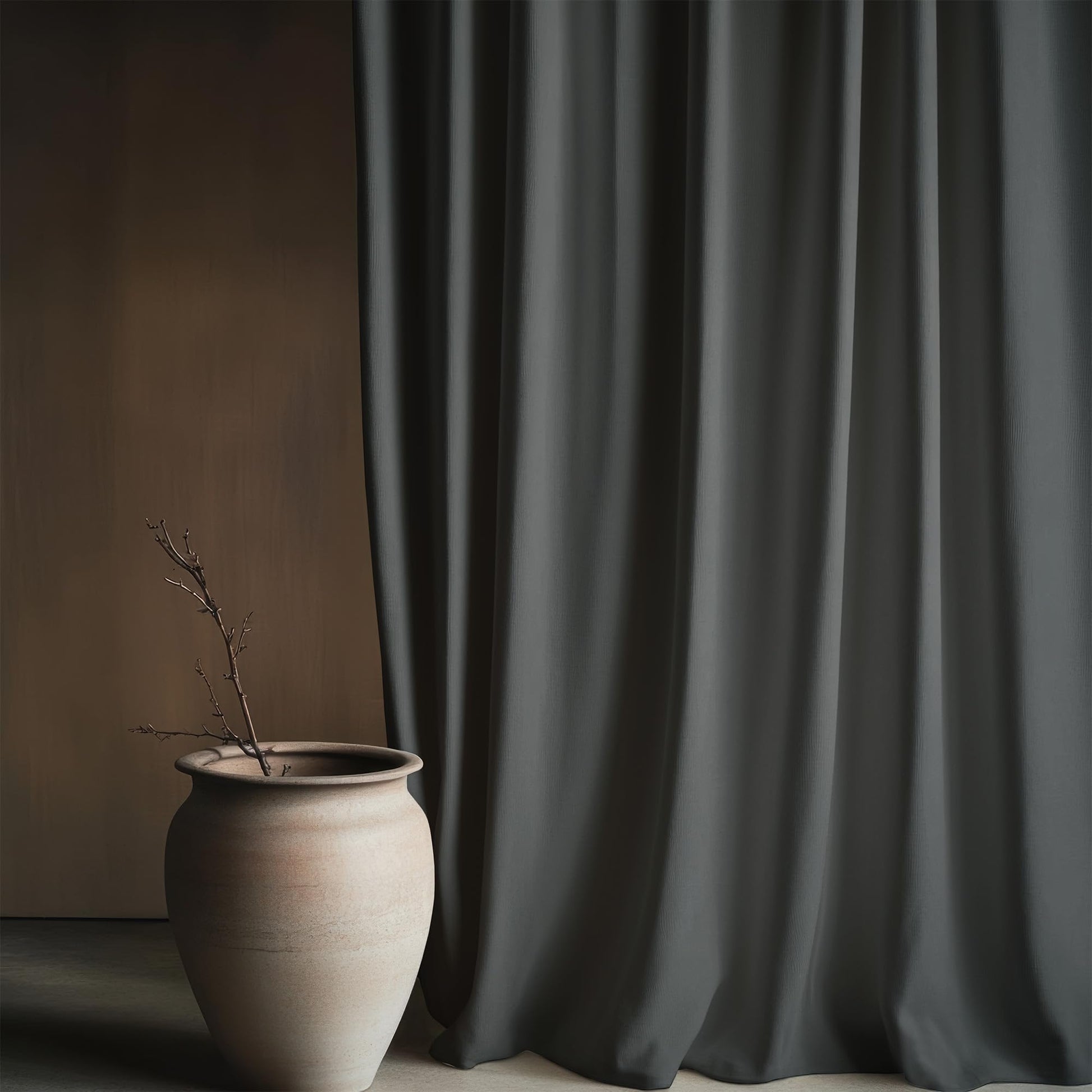 Dim Grey Window Curtain - Blackout Set of 1 (4 x 5 ft)