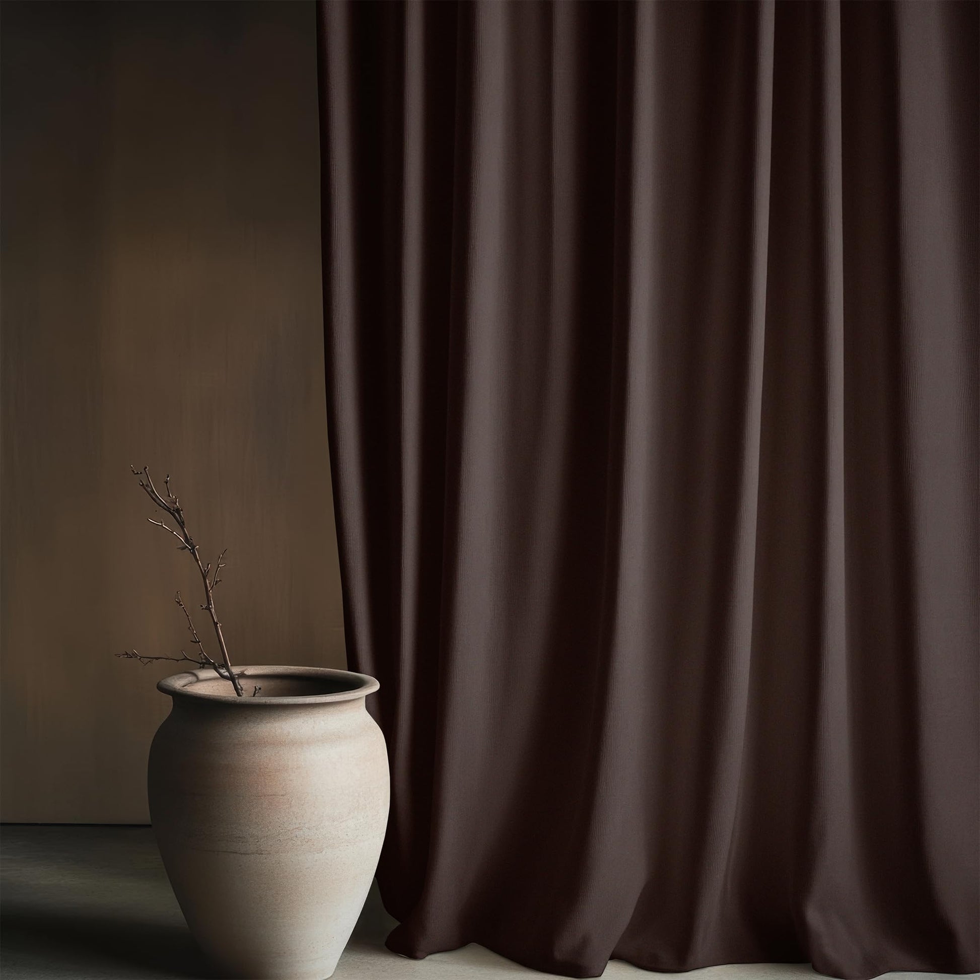 Dark Coffee Door Curtain - Blackout Set of 1 (4 x 7 ft)
