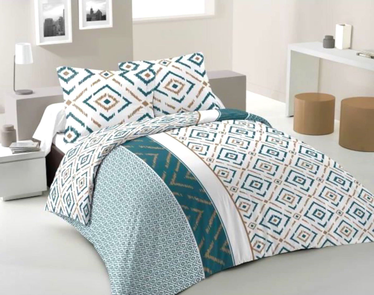 Loreto Multicolour Double Bedsheet | 180 TC | 100% Cotton | 90 x 88 Inches - main product image