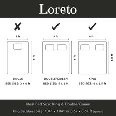 Cherry Red & Cobalt Blue Soft & Breathable 100% Cotton Flat King Bedsheet, 144 TC