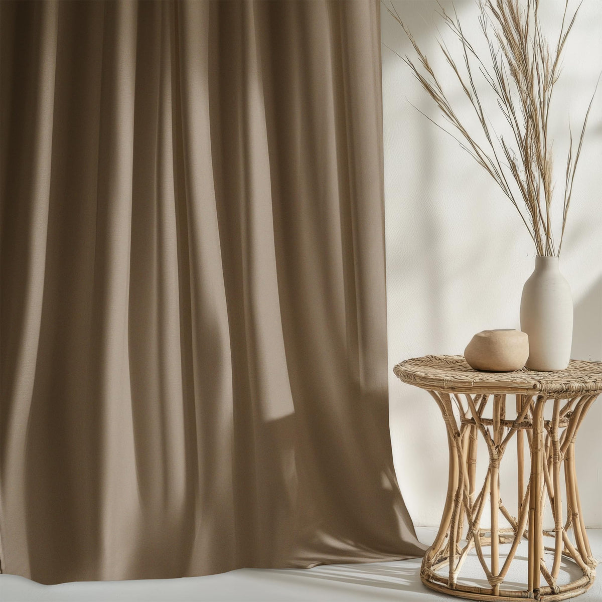 Khaki Door Curtain - Blackout Set of 1 (4 x 7 ft)