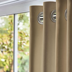 Khaki Window Curtain - Blackout Set of 2 (4 x 5 ft)