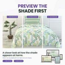 Green Leafy Haven 100% Cotton Flat Single Bedsheet, 144 TC