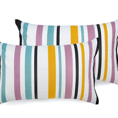 Lemon Drops with Black Dots 100% Cotton Pillow Covers, Pack of 2, 144 TC