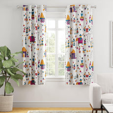 Tribal Motifs Window Curtain - Cotton Set of 1 (4 x 5 ft)