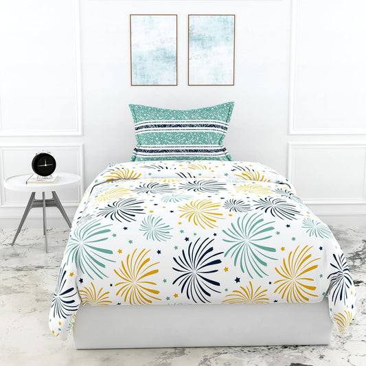 Loreto Cotton Single Bedsheet | Sparkling Enamel