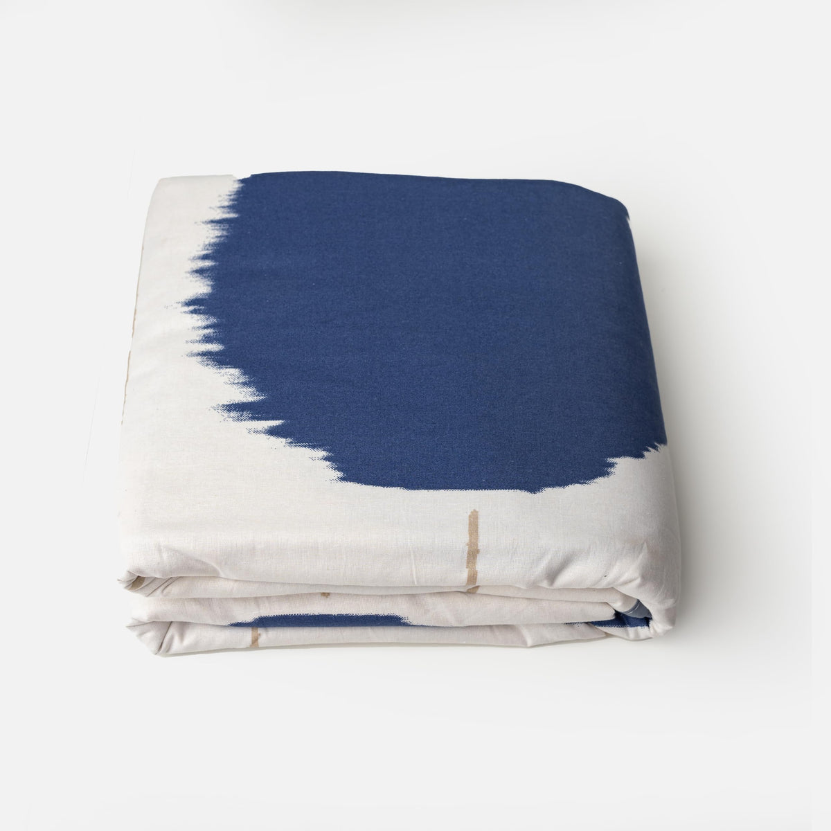 Navy Haze Big Polka 100% Cotton Reversible Single Bed Blanket | Lightweight & Soft AC Dohar | Breathable & Skin-Friendly for All Seasons | 54 x 84 Inches